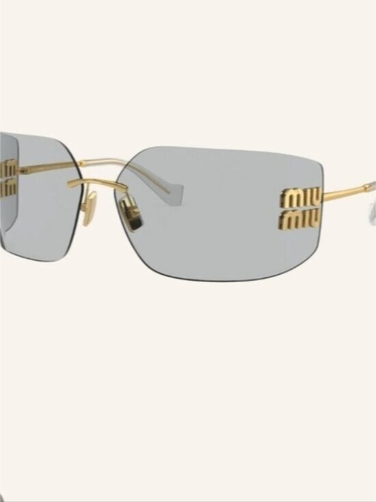 NWT   Miu Miu Women\'s Sunglasses Light Gray/gold main image 4
